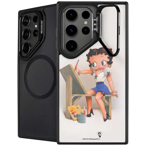 Betty Boop The Artist Galaxy S25 Ultra Kickstand Case